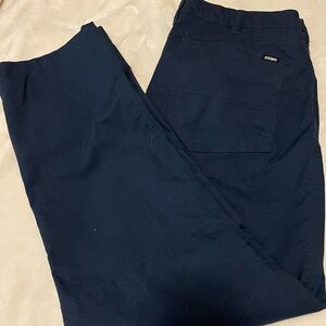 Blue Cargo Pants with Straight Leg Cut